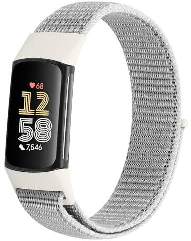 SOiiKE Bracelet de Montre Compatible avec Fitbit Charge 6/Fitbit Charge 5, Bracelet en Nylon de Sport Remplacement Ajustables et Respirants pour Femmes et Hommes
