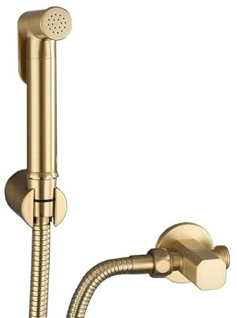 PulvéRisateur De Toilette Pour Bidet Or Brossé Eau Froide Kit De PulvéRisateur De Bidet Douchette Toilette Wc Laiton Or Brossé deux