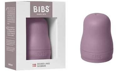 BIBS Bottle Cap Set - BPA-Free, Dishwasher Safe, Customizable Colors, Includes Cap, Milk Lock, and Screw Cap - Compatible with BIBS Bottles (Sold Separately) - Mauve