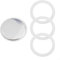 Zeroupshop Piezas de repuesto para cafetera espresso para olla italiana Moka, con 1 filtro y 3 juntas de silicona para accesorios de olla Express de aluminio (12 tazas)