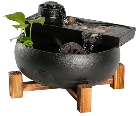 RKVXCJHDR Tischbrunnen Fuente de sobremesa Estilo Chino con circulación de Agua, Adornos Decorativos, Sala de té, Sala de Estar, Empresa, Oficina, Fuente de Escritorio Fuentes de Mesa para Interiores