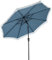 COSTWAY 9FT Garden Parasols with Fringe, Sun Protection Sunshade Shelter with Push Button Tilt, Crank, 8 Ribs and Vented Top, Outdoor Waterproof Tassel Umbrella for Garden Lawn Poolside (Navy)