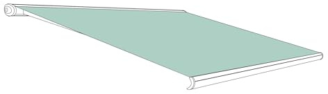 Eclipse Markisenstoff aus Polyacryl inkl. Keder, hochwertiges Markisentuch Farbe: Linde, Markisenbreite: 4.0 m x 3.0 m Zubehör für Verschiedene Markisen als Sonnenschutz für Balkon und Terrasse