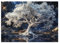 WUFIEA Albero Della Vita Quadri, Cielo stellato dell'albero d'argento Decorazione Murale Camera da letto Soggiorno Quadro - 40x60cm Non incorniciato(grigio)