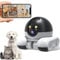 Elprico Moving Camera Robot,1080P Double Lens Robot Camera with Wheels, App Remote Control, Two Way Talk, 5200mAh Long Battery,WIFI Pet Camera for Cats Dogs