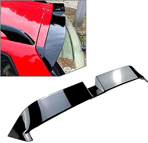 Bacar Heckspoiler außen, Heckspoiler außen, schwarzer Spoilersatz, Spoilerflügeldiffusorersatz Für Polo MK4 9N 2003 2004 2005 2006 2007 2008 (schwarz)