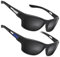 Missfive Premium Bifokal Lese-Sonnenbrille für Männer Leichtes Gewicht Rundherum-design Sonnenbrille UV-Schutz Sport/Außenbereich/Fahren (schwarz, +2.50)