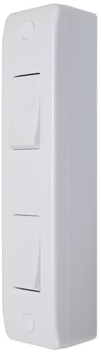 Architrave Interrupteur 2 voies 2 voies avec boîtier arrière 16 mm étroit et incurvé Blanc