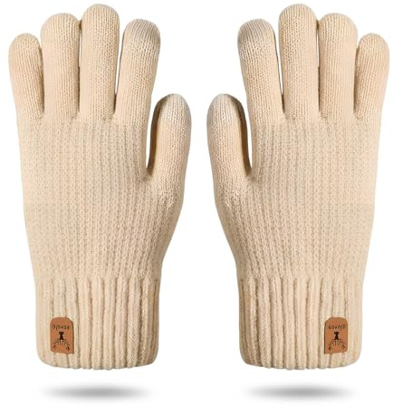Eclove Winter Warm Touchscreen Handschuhe, Stricken Weiche Warme Gestreckte Handschuhe, Fahrradhandschuhe, Fäustlinge, für Radfahren Angeln Laufen Skifahren, Winter Geschenke für Herren und Damen