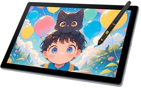 ERYUE BT-101A Tablette Graphique Portable avec Stylet sans Batterie pour Dessin avec écran IPS de 10,1 Pouces Tablette d'art Numérique Antireflet pour Enfants Design