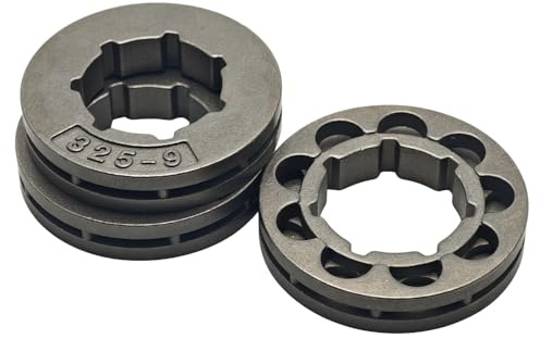3 Stück .325 9 Zähne Kettenritzel Felgen-Kit kompatibel mit Spline 22 mm Kettensägen-Teilen