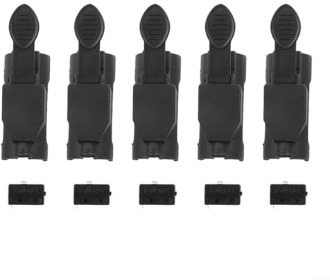 5Pcs TIG Welding Torch Switch Housing and Core Set, Black ABS Replacement Parts for TIG Welders