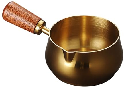 Small Sauce Pan, Butter Warmer, Stainless Steel, Mini Saucepan with Handle Pourer, Melting Pot for Chocolate, Steak Sauce, Ketchup, Milk