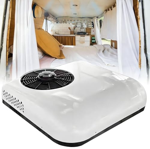 Roof Mount RV Air Conditioner – 12V/24V Motorhome AC Unit with Heat Pump & Dehumidifier – Perfect for Caravan, VW Camper(24V)
