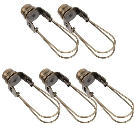 E27 Ceramic Lamp Holder Lamp Shade Fitting 5pcs Iron Clip Set | Light Bulb Mounting Clip, Lampshade Part and Lamp Holder Adapter for Decorative Setting