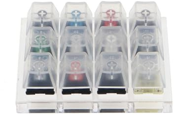 YPBEW Tester interruttore per tastiera meccanica Copertura albero acrilico con base trasparente Keycap tastiera meccanica