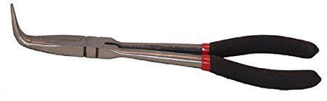 PINZA EXTRA LUNGA PER MECCANICI - BECCO CURVO 90°