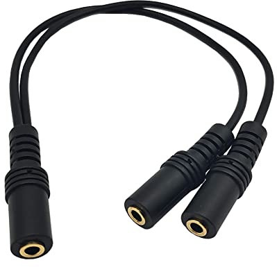 Wpeng Câble adaptateur jack audio 3,5 mm femelle vers 2 prises femelles