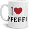 Tasse mit Spruch/Motiv/Design - Kaffeetasse Teetasse Mug Cup I Love Pfeffi - Qualität Made in Germany