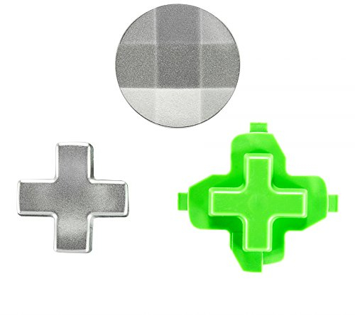 eXtremeRate 3 in 1 D-Pad Tasten Set für Xbox One/S/X, für Xbox One Elite V1, Aluminium Steuerkreuz Knöpfe Buttons Mod Ersatzteile Kit für Xbox Elite Series 2/Series 2-Core Controller-Silber