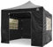 All Seasons Gazebos 3x3m vollständig wasserdichtes Faltpavillon mit 4 Seitenteilen - Schwarz