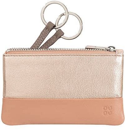 DUDU Buntes Schlüsseletui aus Leder Unisex mit Reißverschluss Ballerina