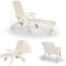 CREVICOSTA QUALITY MARK MARCAS DE CALIDAD - CANCÚN - Tumbona de Resina Plegable y reclinable. 72 x 60 x 190 cm (Blanco)