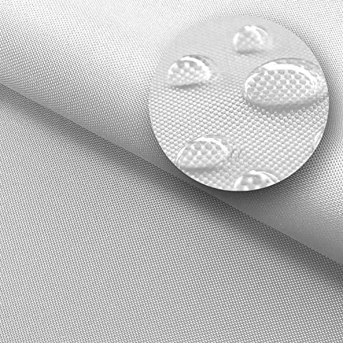 NOVELY® Oxford Sunset 420D - UV-Beständiger Polsterstoff - Wasserdichter Outdoor-Stoff - Polyester Möbelstoff - Pflegeleichte Meterware 1lfm | Farbe: 43 Hellgrau