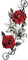 EROSPA® Tattoo-Bogen temporär/Sticker - Rosen Blüten Flower Blumen - Wasserfest - 21 x 11,5 cm
