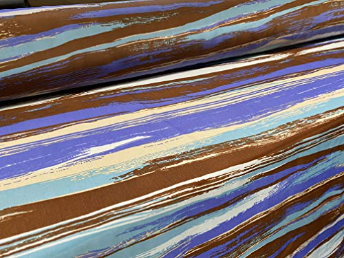 Crepe de Chine Kleiderstoff, Meterware, Streifenmuster