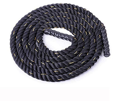 Battle Rope HUA Corde De Bataille Sportive, Corde D'entraînement De Force pour Hommes Et Femmes, Corde De Remise en Forme, Ralentissement De La Corde, Diamètre 25mm 38mm 50mm, Longueur 9m, 12m, 15m