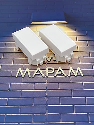 TOT Electric Frutti Bianco Compatibili con supporti 3 4 7 moduli Bticino Living Light LN4703 / Living Air LN4703C / Living International L4703 Presa Bivalente Shuko Interruttori Dimmer (Copriforo X2)