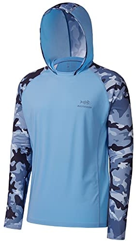 BASSDASH UPF 50+ UV-solskydd för män Långärmad Performance Fishing Hoodie Huvtröjor