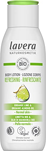 lavera Body Lotion Refreshing - Naturkosmetik - vegan - Bio Limette & Bio Mandelöl - zertifiziert - 200ml