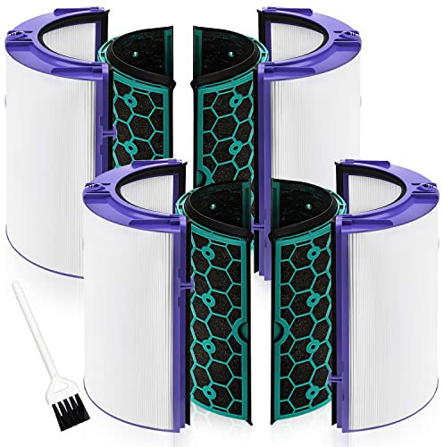 Luftreiniger Ersatzfilter für Dyson Pure Cool Purifying Fan TP04 HP04 DP04, 2-in-1 360° Combi True HEPA und Aktivkohlefilter, 2 Stück