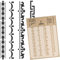 NAKLEO Malschablone für Handwerk A5 15x21cm, Mini Bordüren Set Muster, Wiederverwendbare Kunststoff DIY & Scrapbooking Zeichenschablone, Decoupage Kunst Vorlage, Wand Stoff Möbel Holz