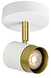 GTV lighting - Deckenleuchte ORIO - alluminium - LED Deckenlampe - IP20 - Deckenspot 1-flammig - schwenkbarer Deckenstrahler - Modern Strahler Deckenspot für Küche, Wohnzimmer, Schlafzimmer - Weiß