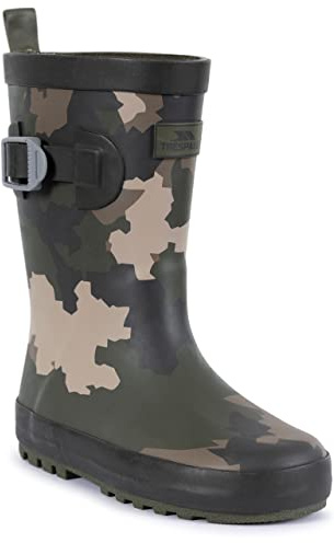 Trespass Kinder-Gummistiefel, verstellbare Schnalle, Pfütze, camouflage, 24 EU