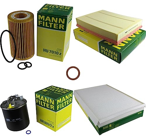 EISENFELS Filter Set Inspektionspaket erstellt mit MANN-FILTER Ölfilter HU 7010 z, Luftfilter C 4312/1, Kraftstofffilter WK 820/2 x, Innenraumfilter CU 3569, Dichtring