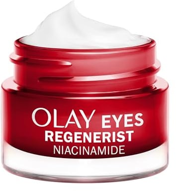 Olay Niacinamide Augencreme, Anti-Falten + altersbeständige Hautpflege, Augenfeuchtigkeitspflege mit Anti-Aging Niacinamid, erneuert und hydratisiert, verbessert Zeichen des Alterns, nicht fettend