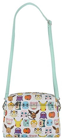 Bioworld Pokemon First Generation Faces Damen White Crossbody Handtasche, Mehrfarbig, Einheitsgröße