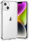 gueche Crystal Clear iPhone 14 Plus Case, Shock-Absorption, Soft Silicone TPU + Hard Back PC, Wireless Charger Compatible, Bike Phone Holder - Clear