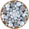 Giftsome Bolas de Navidad Plateadas - 101 Adornos Navidad Plástico - Incl. Pico Plata - Decoración Navidad - para Uso en Interiores y al Aire Libre - Ø3/ 4/6 CM
