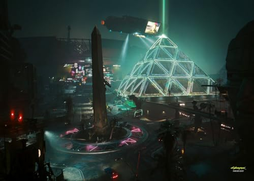 Displate Offiziell Cyberpunk 2077 MetallPoster Magnetische Befestigung Inklusive Lizenziert Bilder Hochwertiges Poster Pyramid - Size M - 45 cm x 32 cm