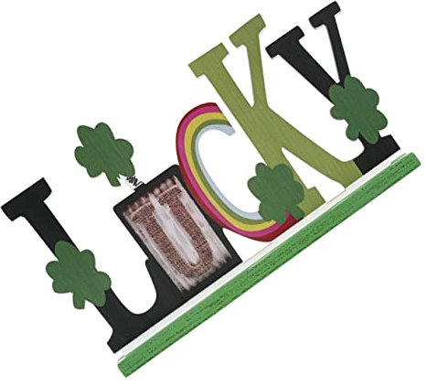 IMIKEYA St Patrick Tischdekoration Holzschild Tischaufsatz Dekoration Schreibtischdeko Partydeko