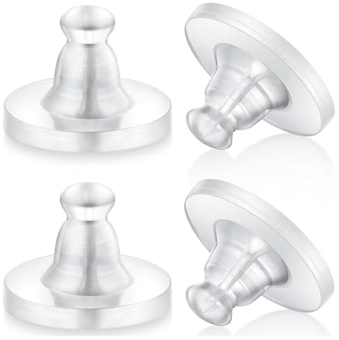 60 Stück Ohrstecker Verschluss,Universal Ohrring Sicherheit Kugel Ohrstecke,Silikon Stopper Klar,Uonekamo Ohrstecker Verschluss,Rücken Kupplung Für Damen Verschluss Ohrring Stopper Kunststoff (80)