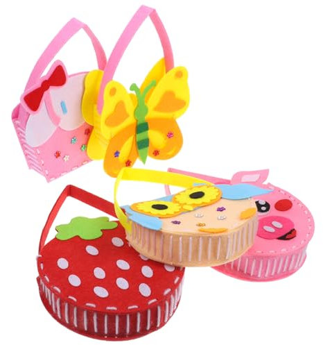 DIKACA Vliestaschen-sets Für Kinder 5-teilig Filztaschen-herstellungsmaterial Für Kinderhände Zufälliger Stil