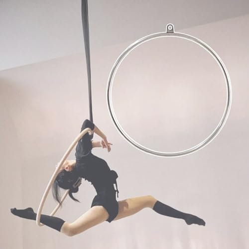 JAYWIS Aerial Hoop Aerial Hoop Edelstahl Lyra Hoop, Akrobatik Performance Aerial Ring, Geeignet für Männer und Frauen Aerial Yoga Ring für Tanzstudio/Fitnessstudio (Size : 90 cm (35))