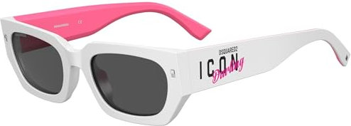 DSQUARED2 Damen Icon 0017/S Sonnenbrille, weiß/rot (White Fuchsia), 66