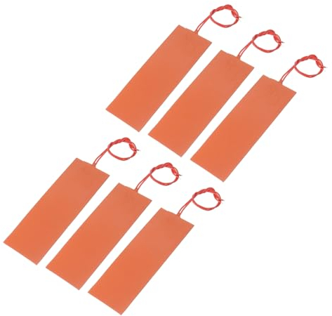 sourcing map Plaque Chauffante en Silicone, Film Chauffant de 12V 20W, Plaque Chauffante Flexible de 150mmx50mm pour Une Température Constante, Lot de 6